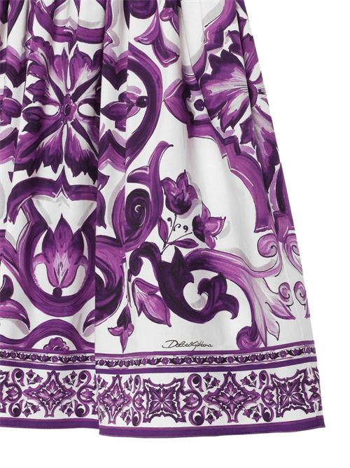 Abito bambina maioliche viola Dolce & Gabbana Kids | L54DE0HH5ENIP3TN